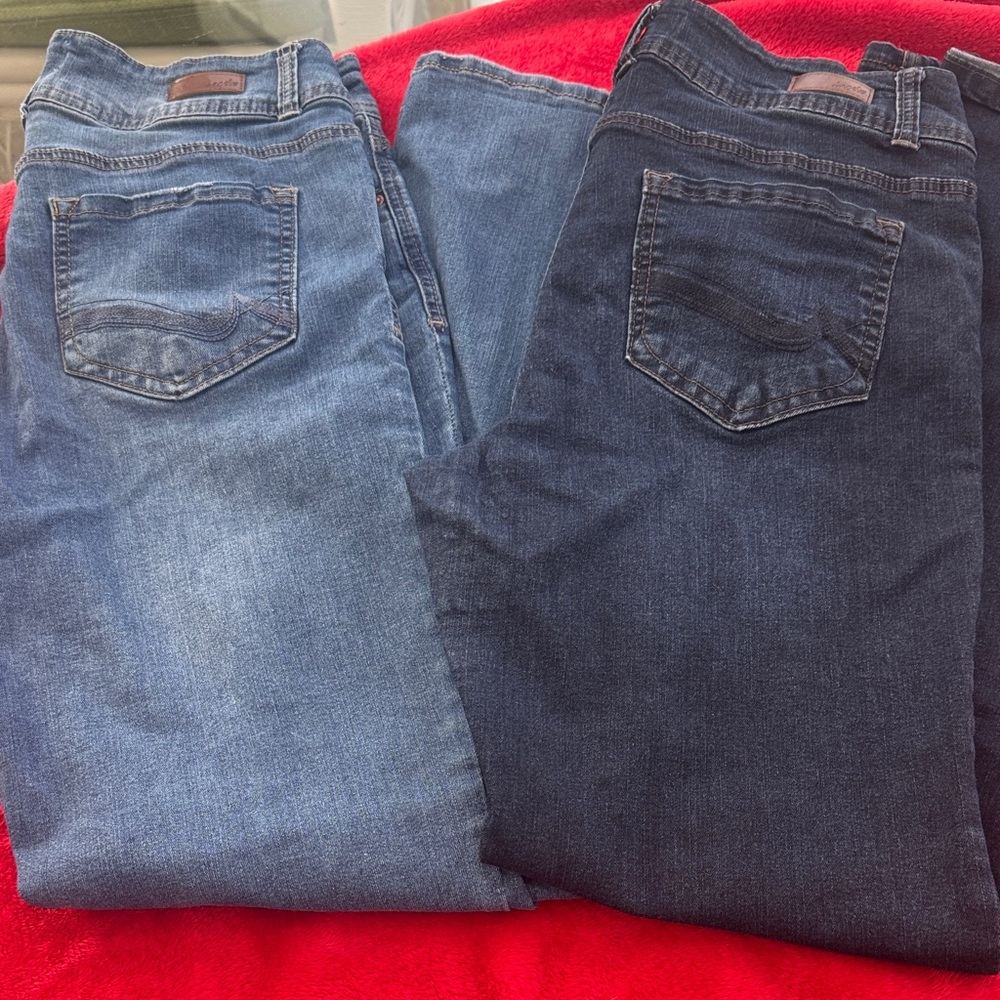 Angels Women’s Skinny Jeans - Light Blue & Dark Blue Washes